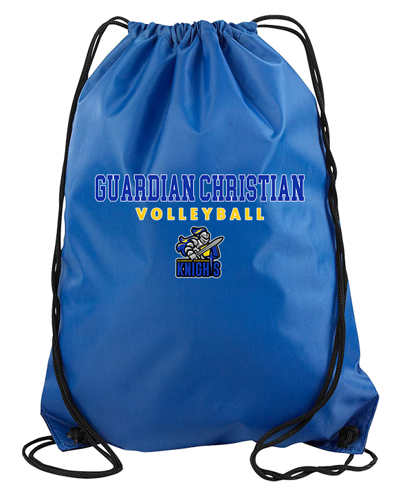 Guardian Christian Academy Volleyball Block - Drawstring Bag