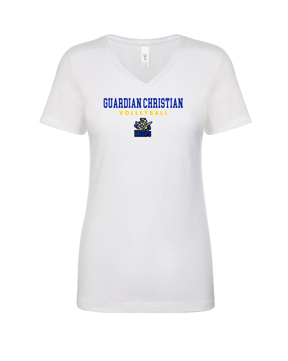 Guardian Christian Academy Volleyball Block - Womens Vneck