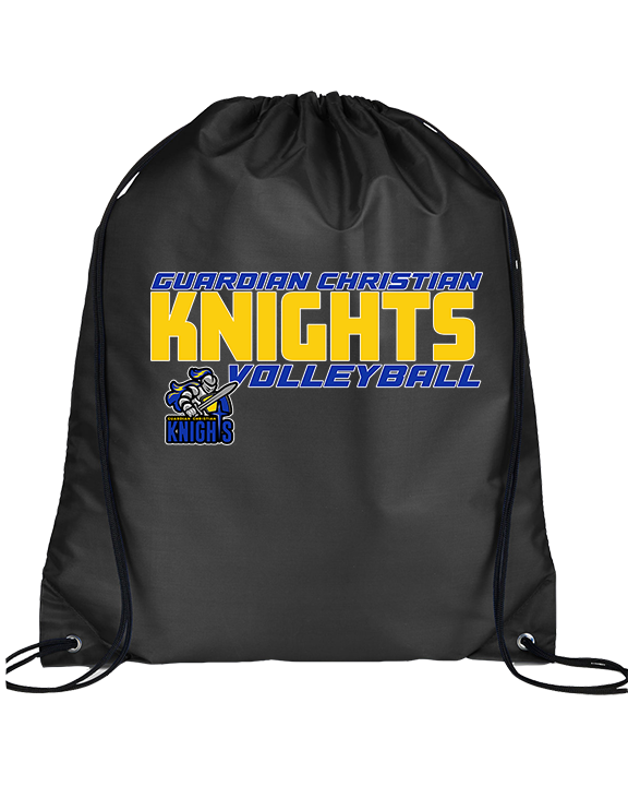Guardian Christian Academy Volleyball Bold - Drawstring Bag