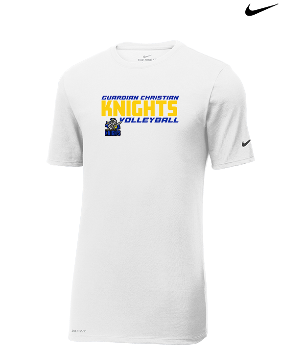 Guardian Christian Academy Volleyball Bold - Mens Nike Cotton Poly Tee