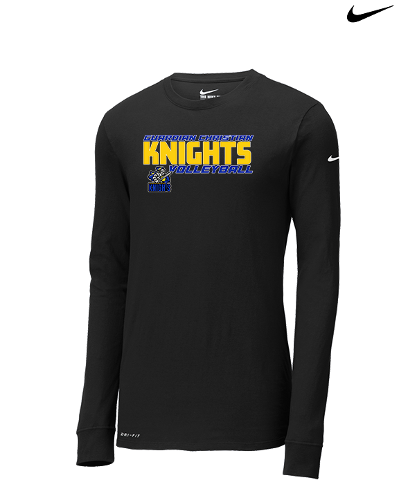 Guardian Christian Academy Volleyball Bold - Mens Nike Longsleeve