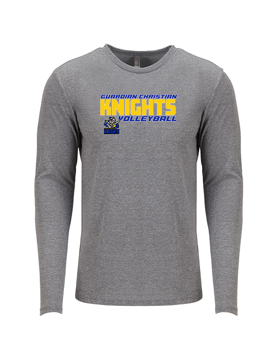 Guardian Christian Academy Volleyball Bold - Tri-Blend Long Sleeve