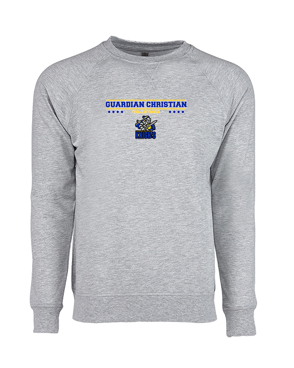 Guardian Christian Academy Volleyball Border - Crewneck Sweatshirt