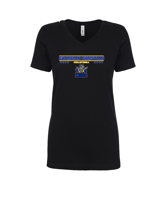 Guardian Christian Academy Volleyball Border - Womens Vneck
