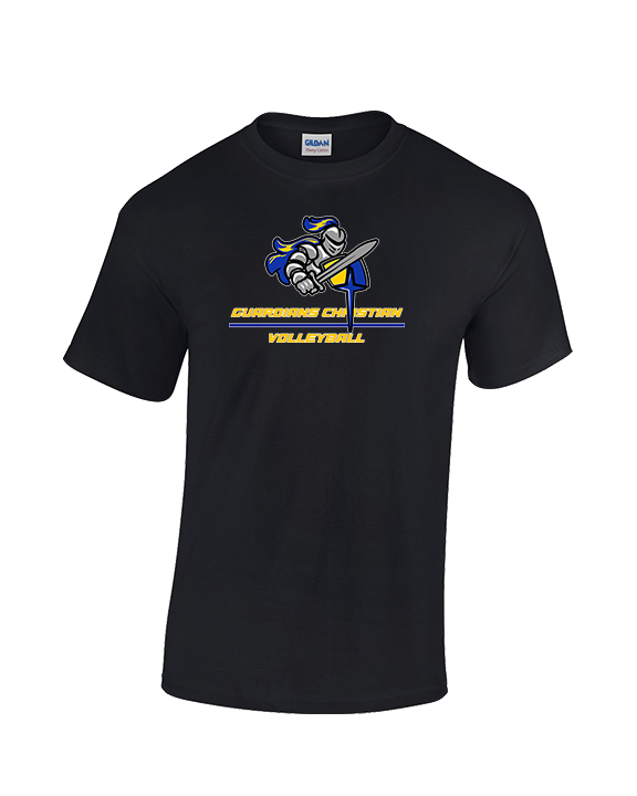 Guardian Christian Academy Volleyball Split - Cotton T-Shirt