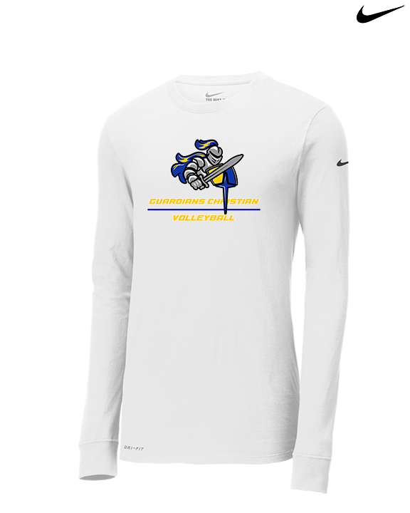 Guardian Christian Academy Volleyball Split - Mens Nike Longsleeve