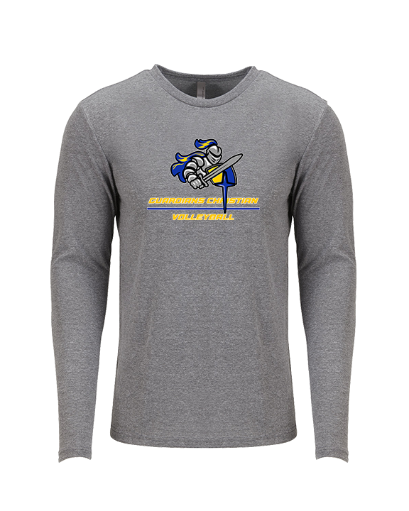 Guardian Christian Academy Volleyball Split - Tri-Blend Long Sleeve