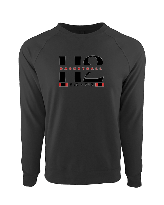 H2 Basketball Stacked Zip Code - Crewneck Sweatshirt