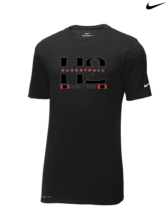 H2 Basketball Stacked Zip Code - Mens Nike Cotton Poly Tee