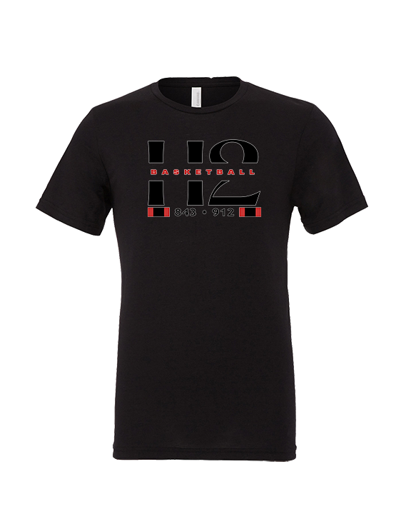 H2 Basketball Stacked Zip Code - Tri-Blend Shirt