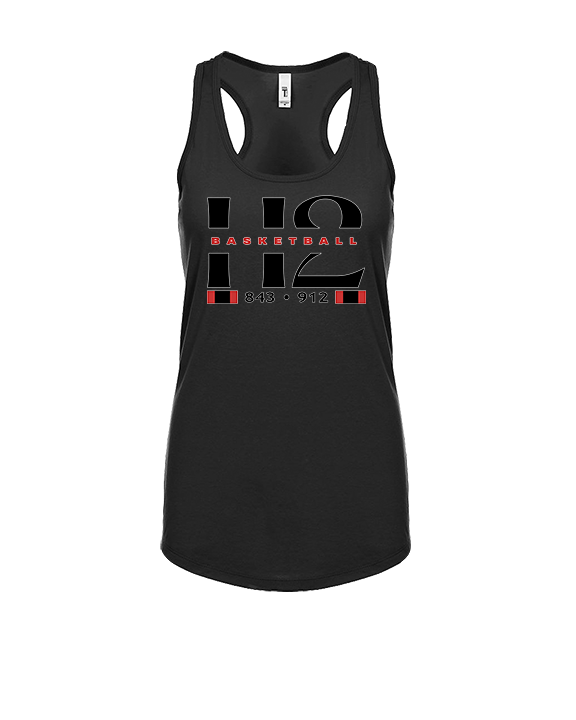 H2 Basketball Stacked Zip Code - Womens Tank Top