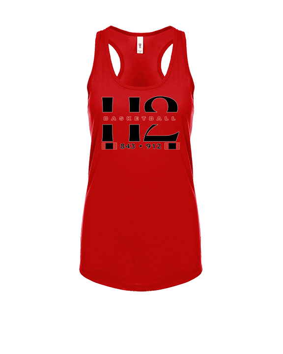 H2 Basketball Stacked Zip Code - Womens Tank Top