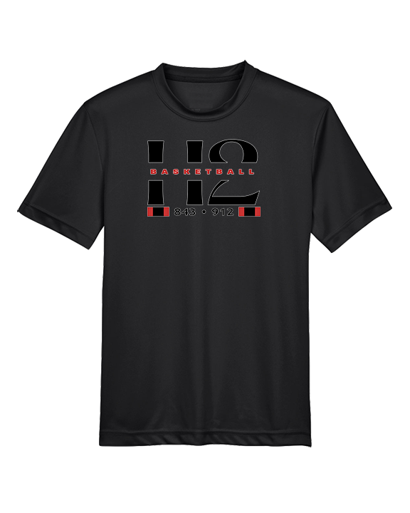 H2 Basketball Stacked Zip Code - Youth Performance Shirt