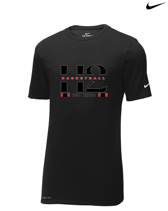 H2 Basketball Stacked Est 2020 - Mens Nike Cotton Poly Tee