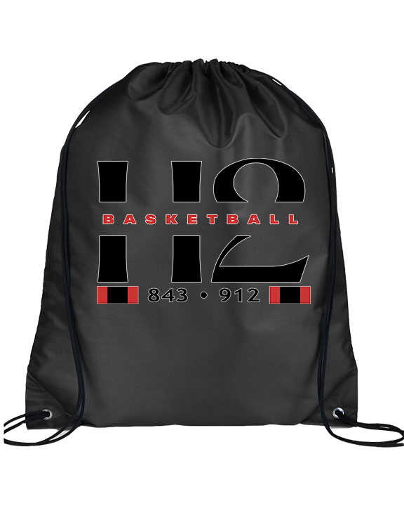 H2 Basketball Stacked Zip Code - Drawstring Bag