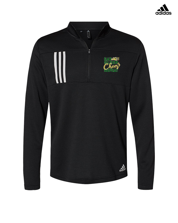 Hamakua Cougars Cheer Eat Sleep Cheer - Mens Adidas Quarter Zip