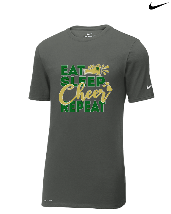 Hamakua Cougars Cheer Eat Sleep Cheer - Mens Nike Cotton Poly Tee