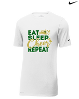 Hamakua Cougars Cheer Eat Sleep Cheer - Mens Nike Cotton Poly Tee