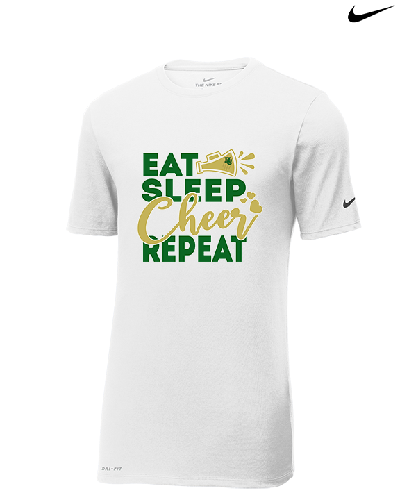 Hamakua Cougars Cheer Eat Sleep Cheer - Mens Nike Cotton Poly Tee