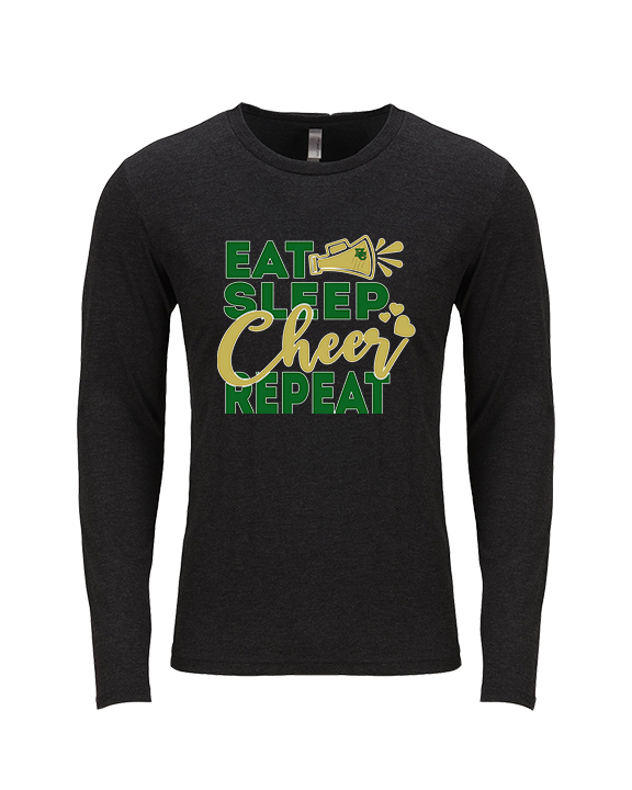 Hamakua Cougars Cheer Eat Sleep Cheer - Tri-Blend Long Sleeve
