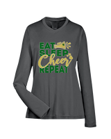 Hamakua Cougars Cheer Eat Sleep Cheer - Womens Performance Longsleeve