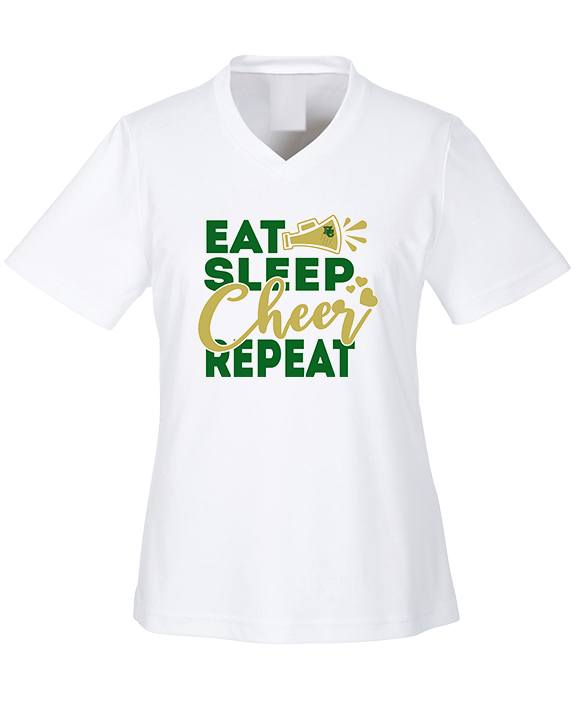 Hamakua Cougars Cheer Eat Sleep Cheer - Womens Performance Shirt