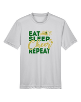 Hamakua Cougars Cheer Eat Sleep Cheer - Youth Performance Shirt