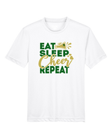 Hamakua Cougars Cheer Eat Sleep Cheer - Youth Performance Shirt