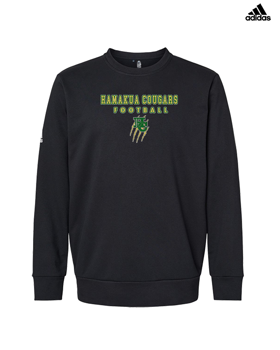 Hamakua Cougars Football Block - Mens Adidas Crewneck