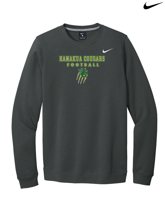 Hamakua Cougars Football Block - Mens Nike Crewneck