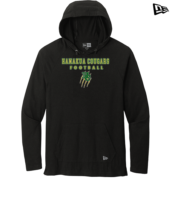 Hamakua Cougars Football Block - New Era Tri-Blend Hoodie