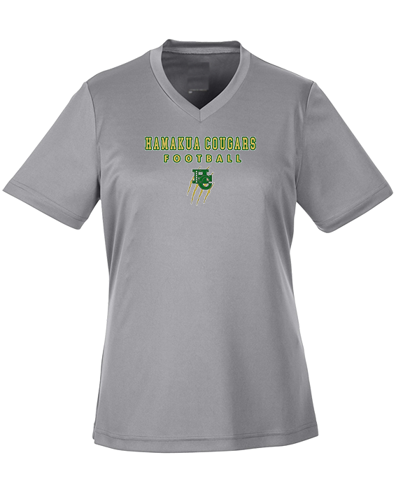 Hamakua Cougars Football Block - Womens Performance Shirt