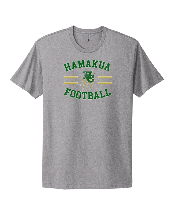 Hamakua Cougars Football Curve - Mens Select Cotton T-Shirt