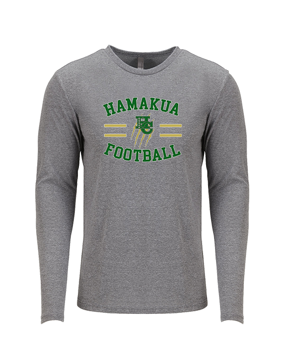 Hamakua Cougars Football Curve - Tri-Blend Long Sleeve