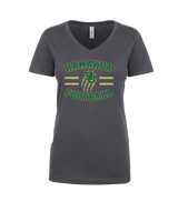 Hamakua Cougars Football Curve - Womens Vneck