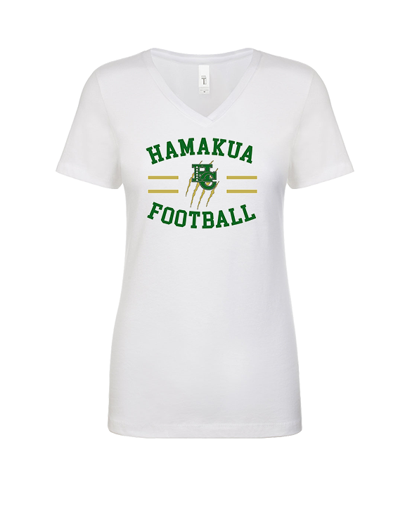 Hamakua Cougars Football Curve - Womens Vneck