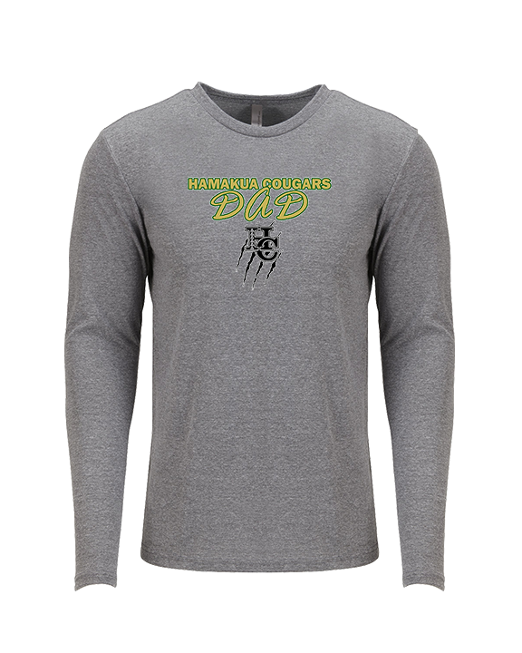Hamakua Cougars Football Dad - Tri-Blend Long Sleeve