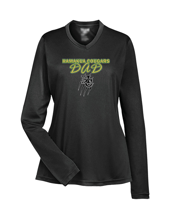 Hamakua Cougars Football Dad - Womens Performance Longsleeve