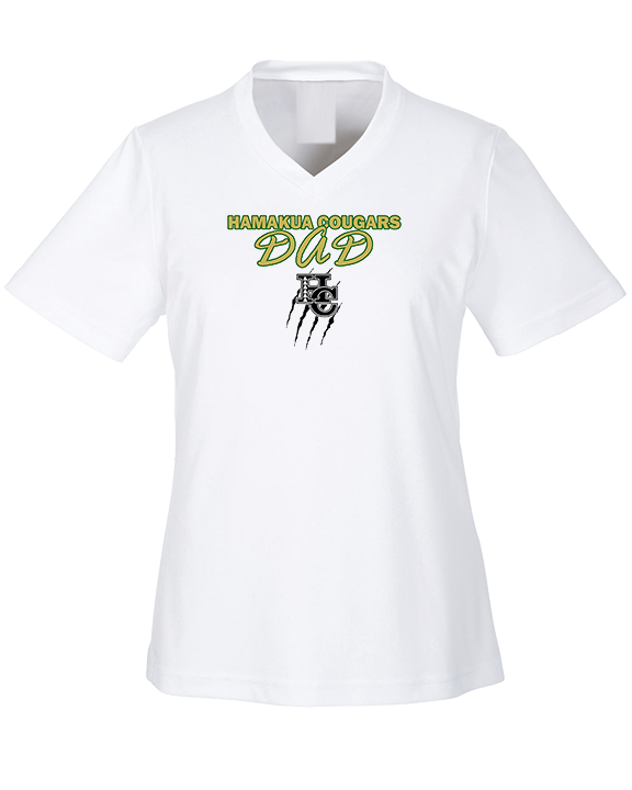 Hamakua Cougars Football Dad - Womens Performance Shirt