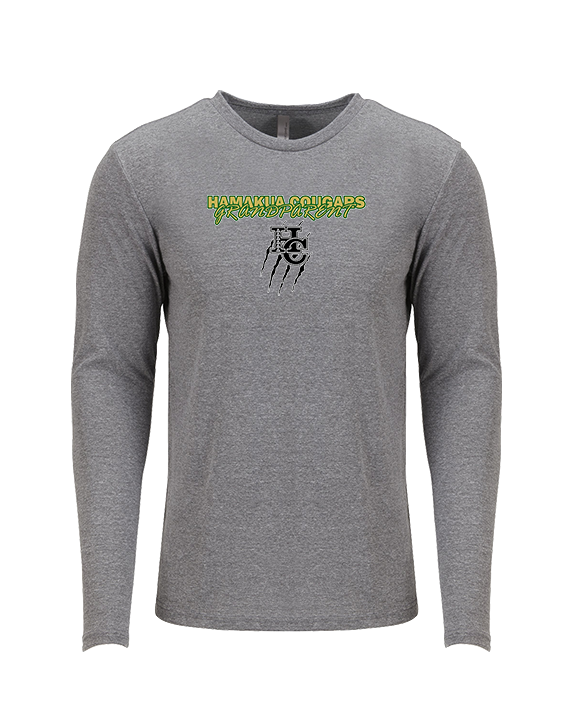Hamakua Cougars Football Grandparent - Tri-Blend Long Sleeve