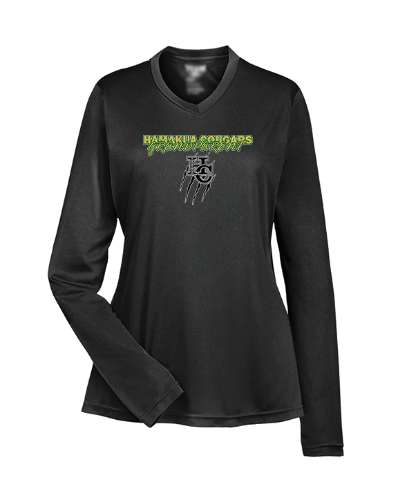 Hamakua Cougars Football Grandparent - Womens Performance Longsleeve