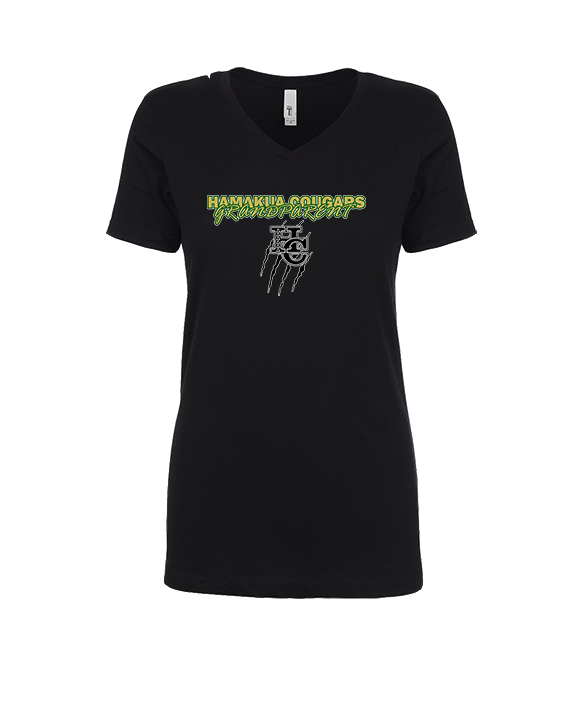 Hamakua Cougars Football Grandparent - Womens Vneck
