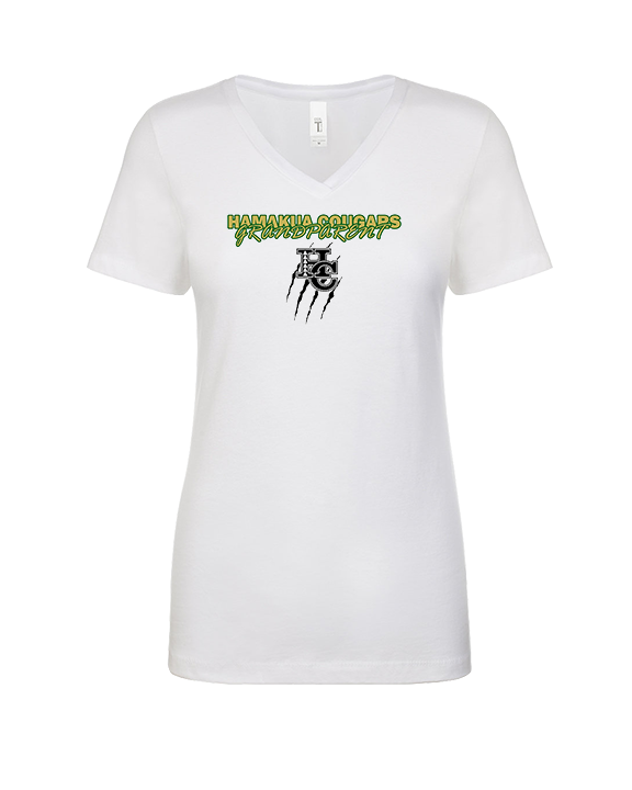Hamakua Cougars Football Grandparent - Womens Vneck