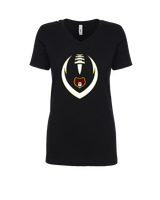 Hammond HS Football Full Football - Womens Vneck