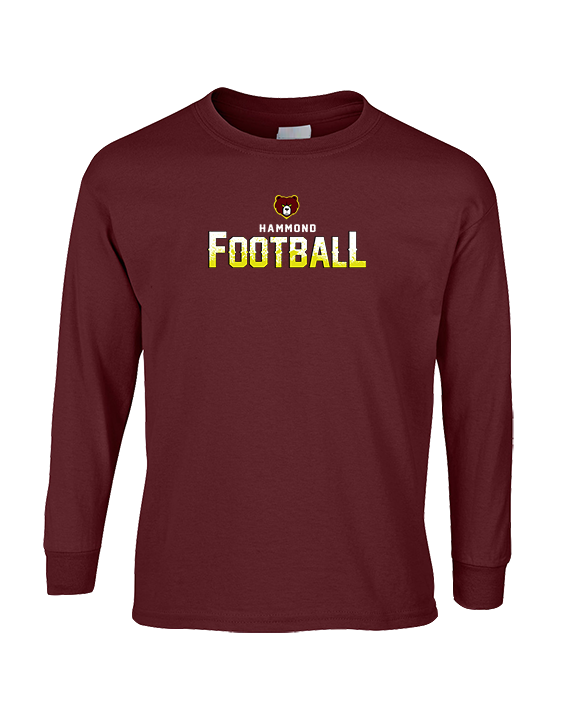 Hammond HS Football Logo Football - Cotton Longsleeve