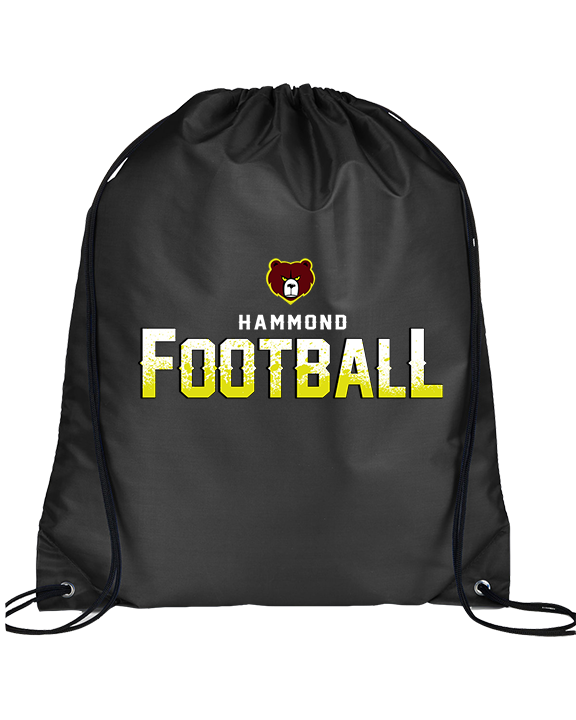 Hammond HS Football Logo Football - Drawstring Bag