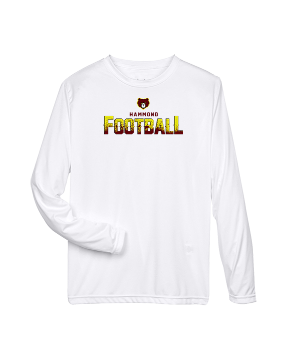 Hammond HS Football Logo Football - Performance Longsleeve