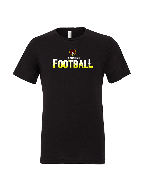 Hammond HS Football Logo Football - Tri-Blend Shirt