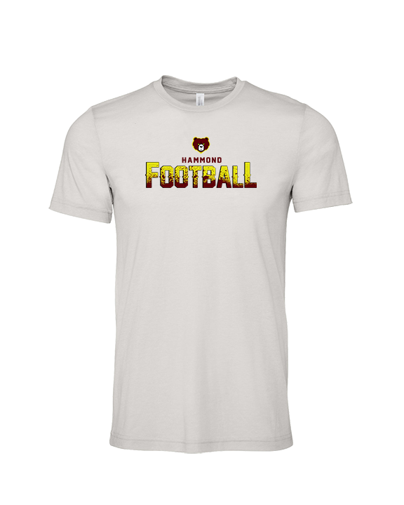 Hammond HS Football Logo Football - Tri-Blend Shirt