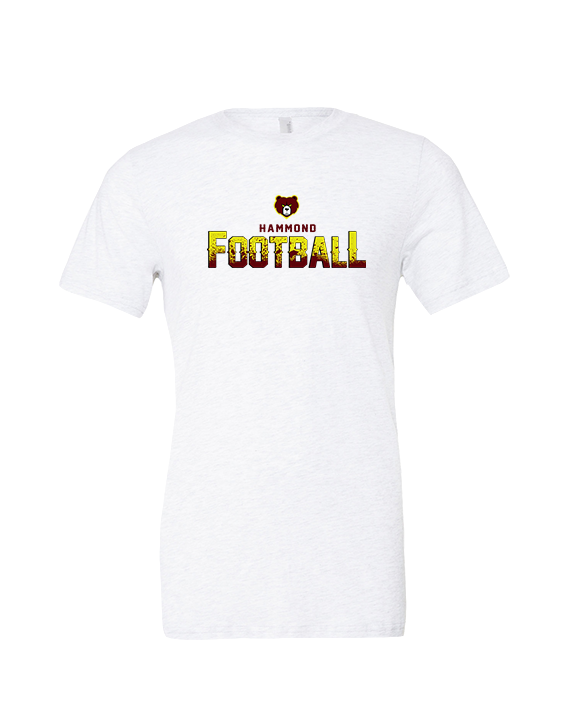 Hammond HS Football Logo Football - Tri-Blend Shirt